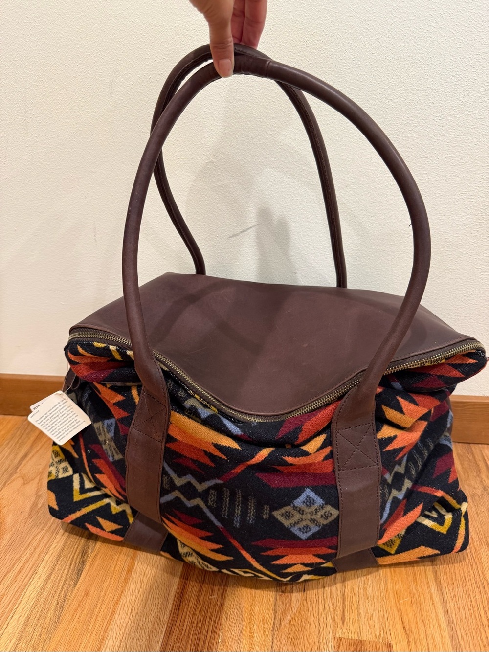 Pendleton Overnight Leather Tote Bag
